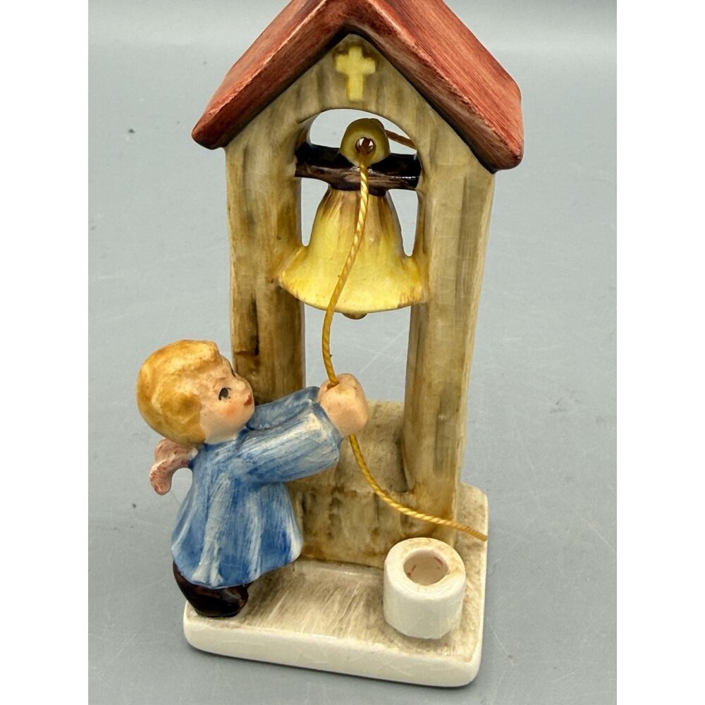 Vintage Goebel W Germany Angel Bell Tower Candle Holder Christmas Figurine
